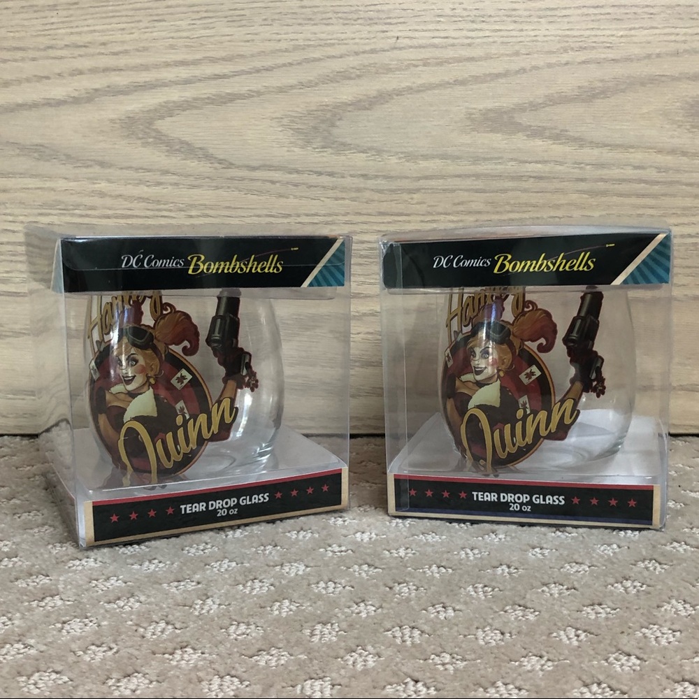 DC COMICS HARLEY QUINN GLASS